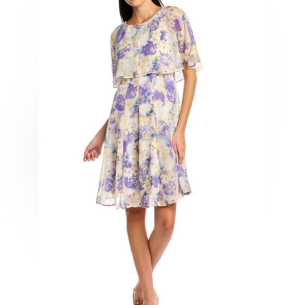 Womens Danny and Nicole Lilac Daffodil Dress Size 4